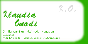 klaudia onodi business card